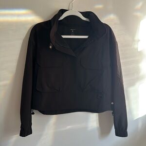 Cropped Quick Dry Windbreaker Jacket with Hood
